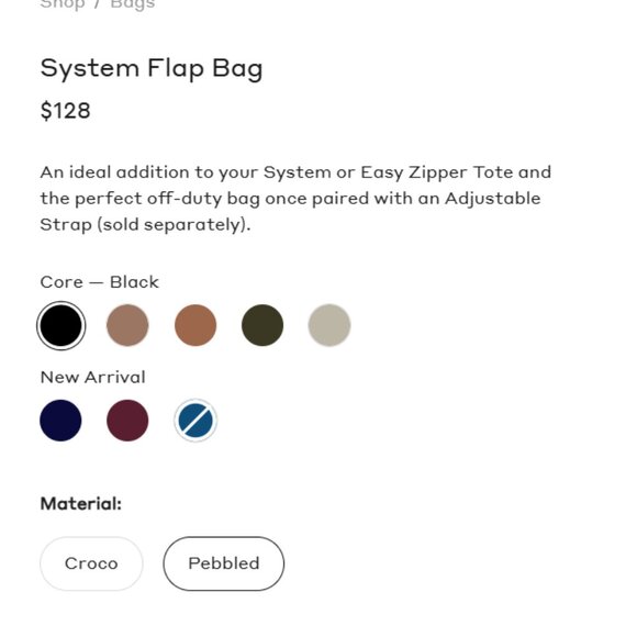 Cuyana System Flap Bag Accessory Black Pebbled Leather Like New - Picture 2 of 8